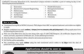 COMSATS University Islamabad Jobs 2021