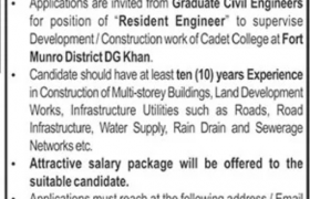 Cadet College Fort Munro Jobs 2021