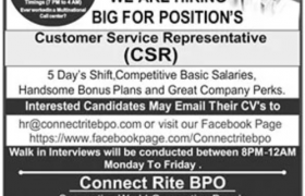 Connect Rite BPO Jobs 2021