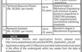 UET Peshawar Jobs 2021