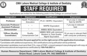 CMH Lahore Jobs 2021