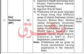 District Health Office Peshawar Jobs 2021