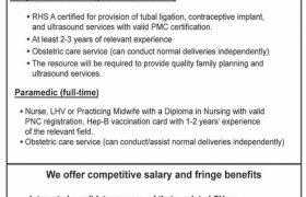 Reproductive Healthcare Services Jobs 2021