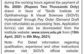 SIOVS Hyderabad Jobs 2021