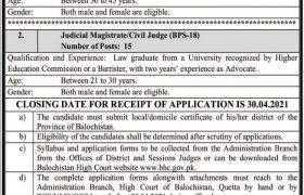 Balochistan High Court Jobs 2021