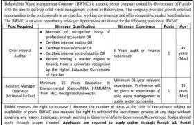 Bahawalpur Waste Management Company Jobs 2021