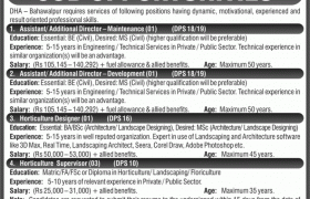 DHA Bahawalpur Jobs 2021