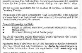 Jobs in Commonwealth War Graves Commission 2021
