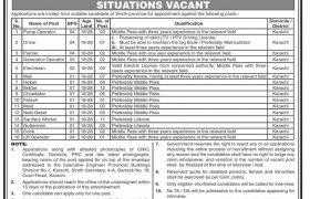Jobs in Provincial Buildings Division-I Karachi 2021