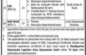 Jobs in Headquarter Gujranwala Logistics Area 2021