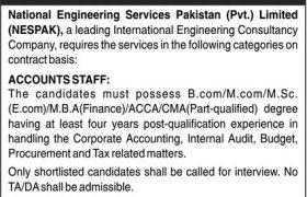 Jobs in National Engineering Services Pakistan 2021
