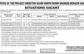 Jobs in Scarp North Rohri Benazirabad 2021