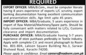 Jobs in Nadeem Group Karachi 2021