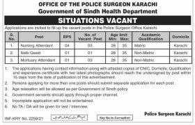 Jobs in Sindh Health Department 2021