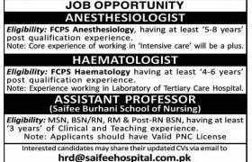 Jobs in Saifee Hospital Karachi 2021