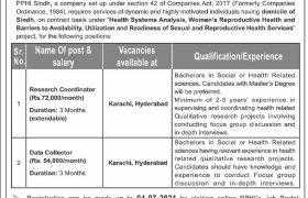 PPHI Sindh Jobs 2021