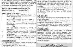 National Institute of Health Islamabad Jobs 2021