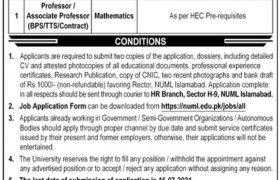 NUML Islamabad Campus Jobs 2021
