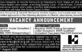 Indus Hospital Karachi Jobs 2021