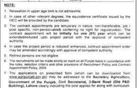 Punjab Agriculture Department Jobs 2021