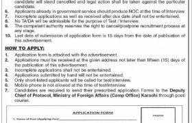 Jobs in Ministry of Foreign Affairs Karachi 2021
