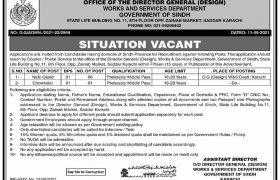 Works & Services Department Sindh Jobs 2021
