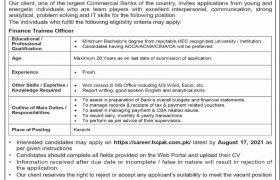 Finance Trainee Officer Required in Karachi 2021