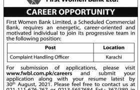 Jobs in First Women Bank Limited Karachi 2021