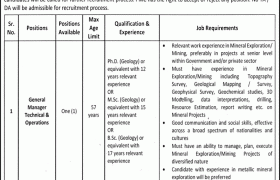 Jobs in Punjab Mineral Company Limited 2021