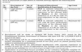 Jobs in Railways Board Islamabad 2021