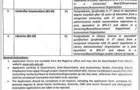Shah Abdul Latif University Khairpur Jobs 2021