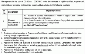 Jobs in DGKWMC 2021