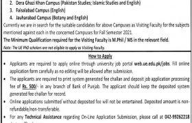 Jobs in University of Education Lahore 2021