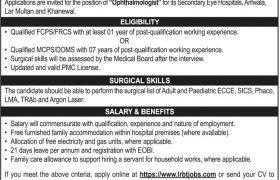 Jobs in LRBT Hospitals Punjab 2021