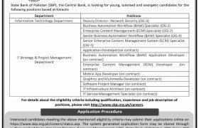 State Bank of Pakistan Careers 2021