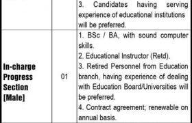 Jobs in Fazaia Degree College Kamra 2021
