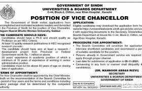 Jobs in Universities & Board Department Sindh 2021
