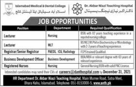 Islamabad Medical & Dental College Jobs 2021
