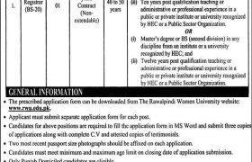 Jobs in Rawalpindi Women University 2021