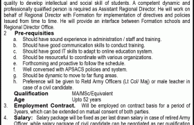 Jobs in APS&C Jehlum Cantt 2021