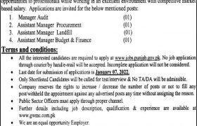 Gujranwala Waste Management Company Jobs 2021