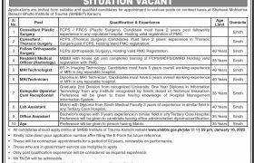 Jobs in SMBBIT Karachi 2021
