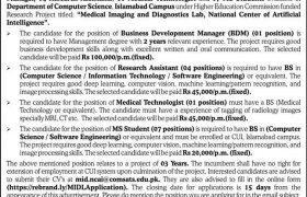 Jobs in COMSATS Islamabad 2021