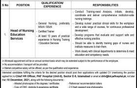 Jobs in PAF Hospital Islamabad 2021