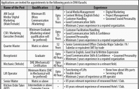 Jobs in DHA Karachi 2021