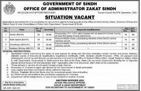 Zakat & Ushr Department Sindh Jobs 2021