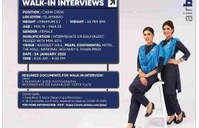 Cabin Crew Required at Airblue 2022