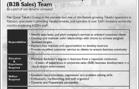Jobs in Pak-Qatar Takaful 2022