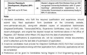 Jobs in UET Mardan 2022