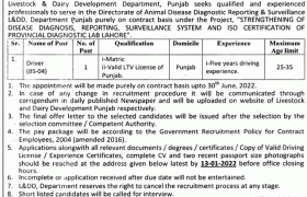 Livestock & Dairy Department Punjab Jobs 2022